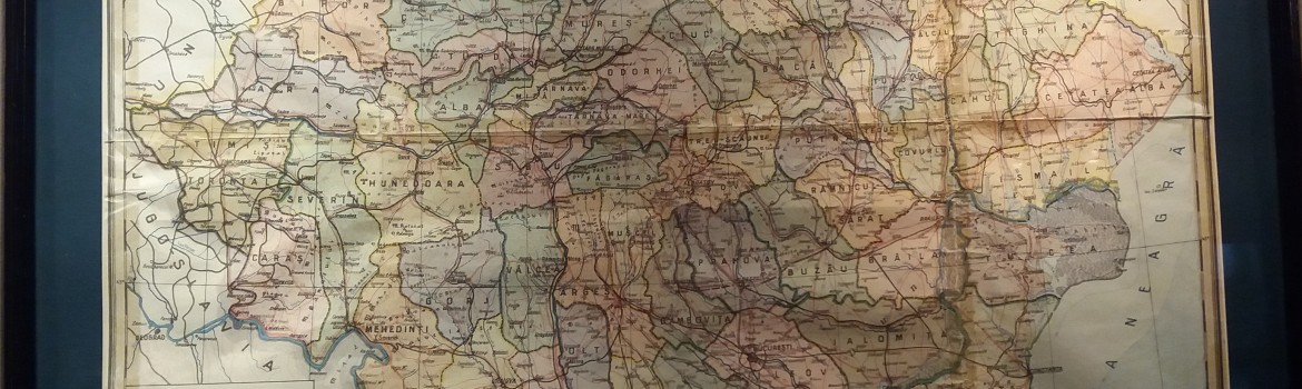 Harta Romania pe judete si administrativa 1934
