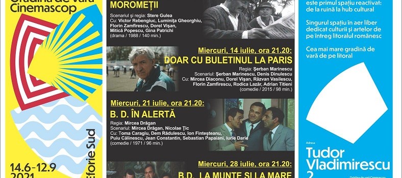 Afis Caravana filmului romanesc la Eforie Sud iulie 2021 web