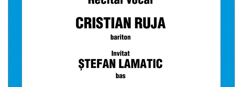 Stagiunea de marți seara. Recital vocal de primăvară