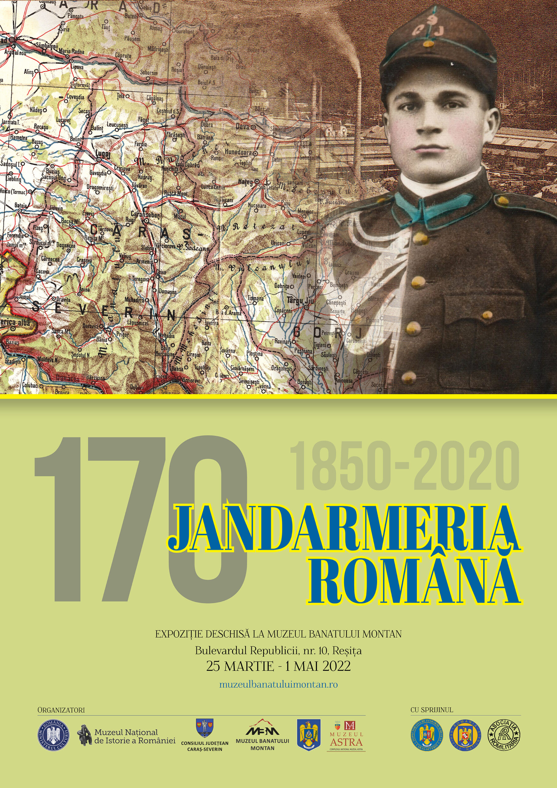 Afis-Jandarmeria-Romana-1850-2020-Muz-.Banatului-Montan-scaled