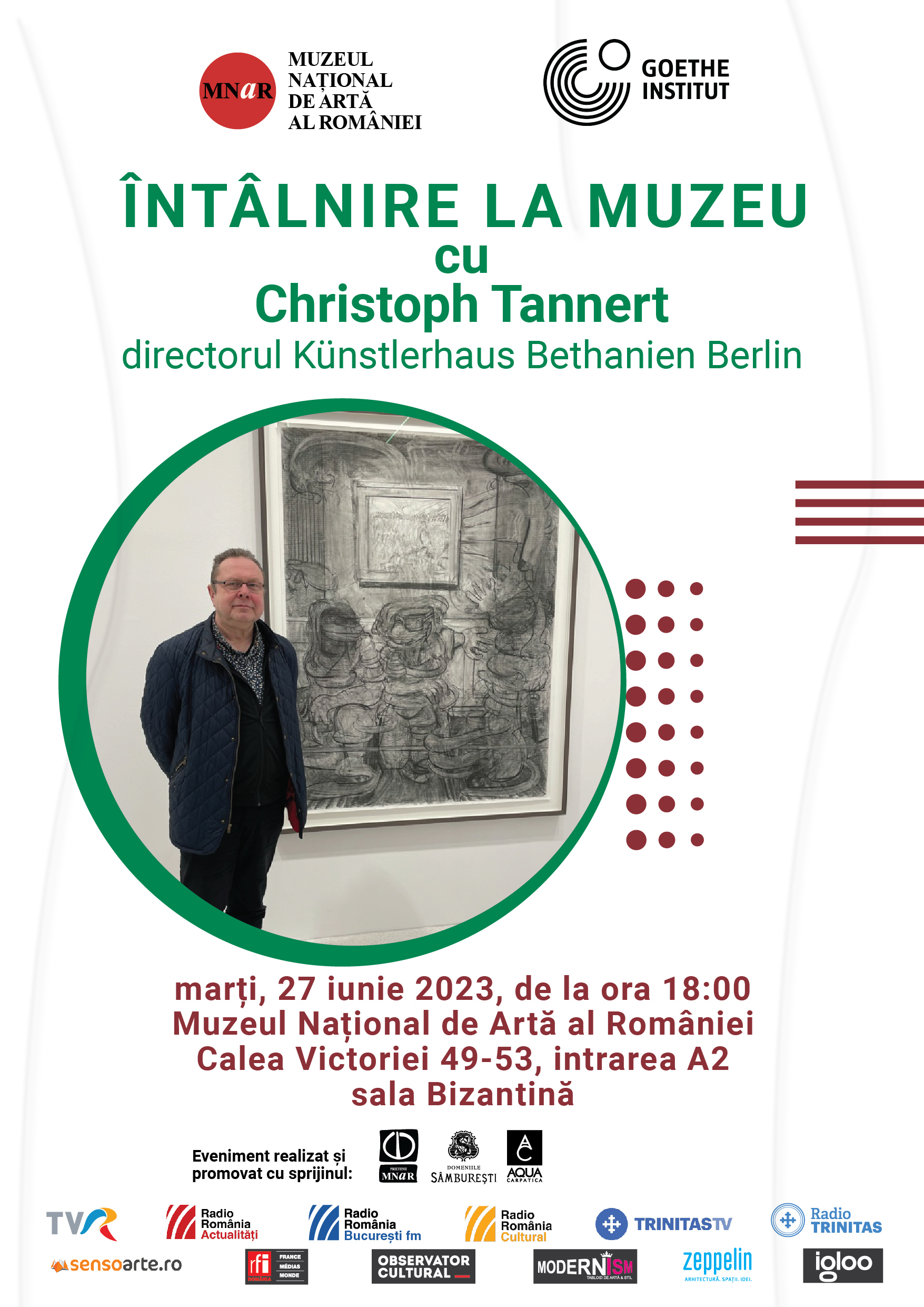 Afiș intalnire la muzeu Christoph Tanner