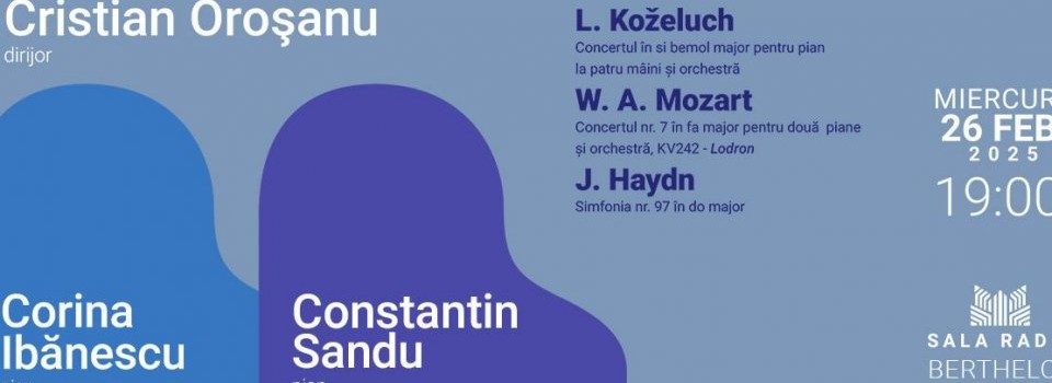 Concert pentru două piane la Sala Radio