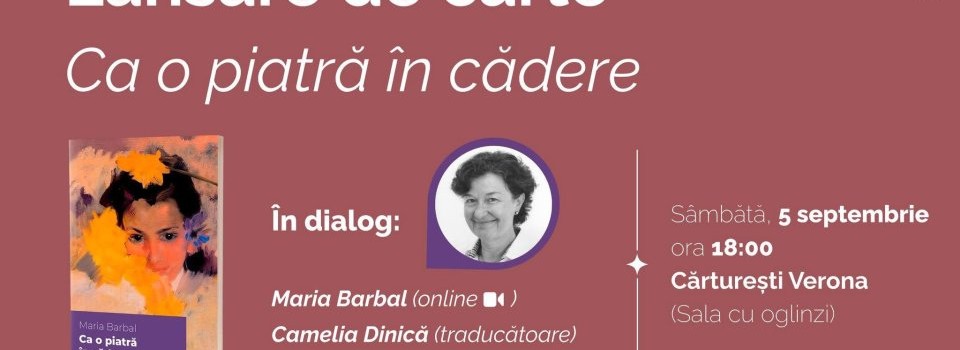 Maria Barbal își prezintă romanul „Ca o piatră în cădere”